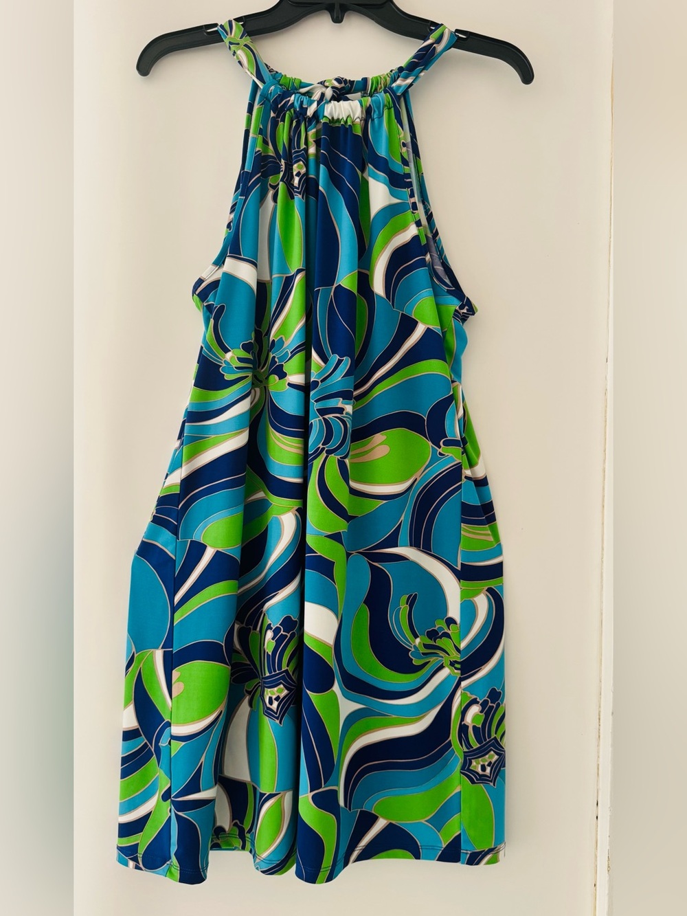 Trina Turk Juju Abstract Print Halter Mini Dress Size M - Picture 5 of 5